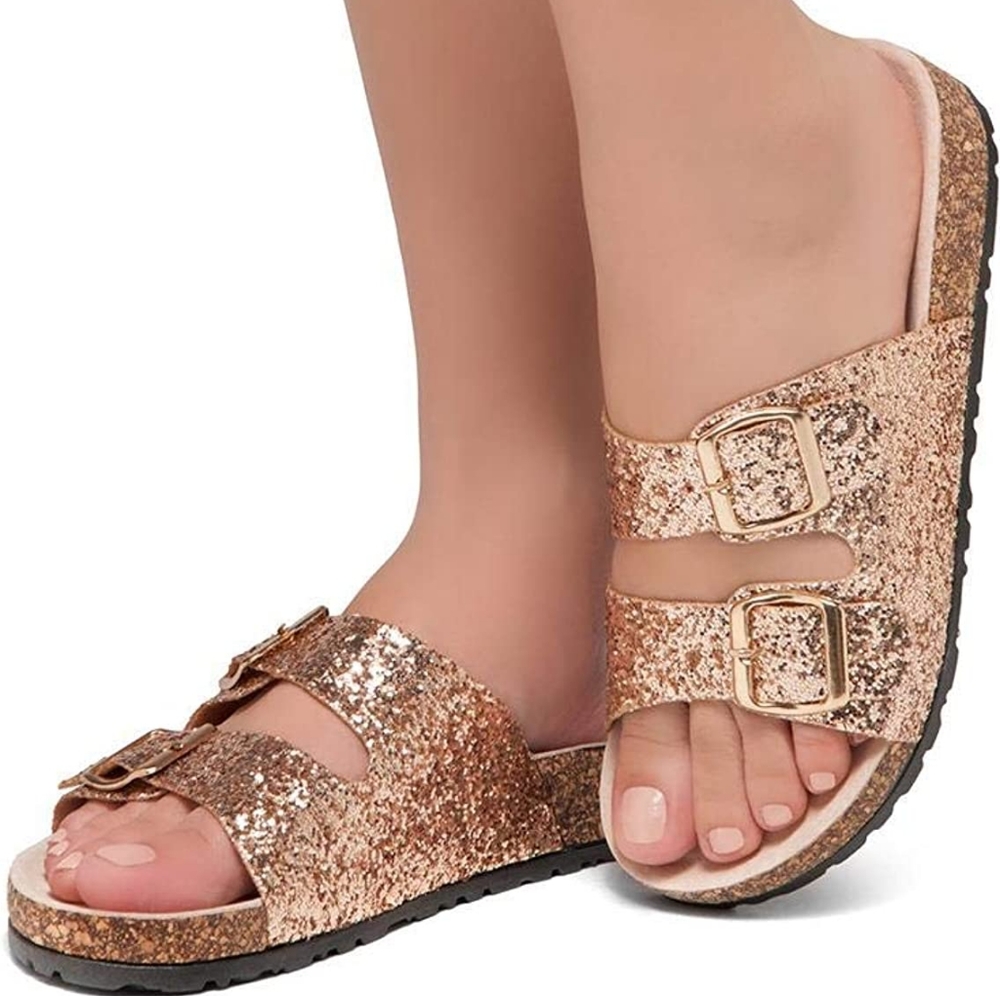 Glitter slide sandals ✨